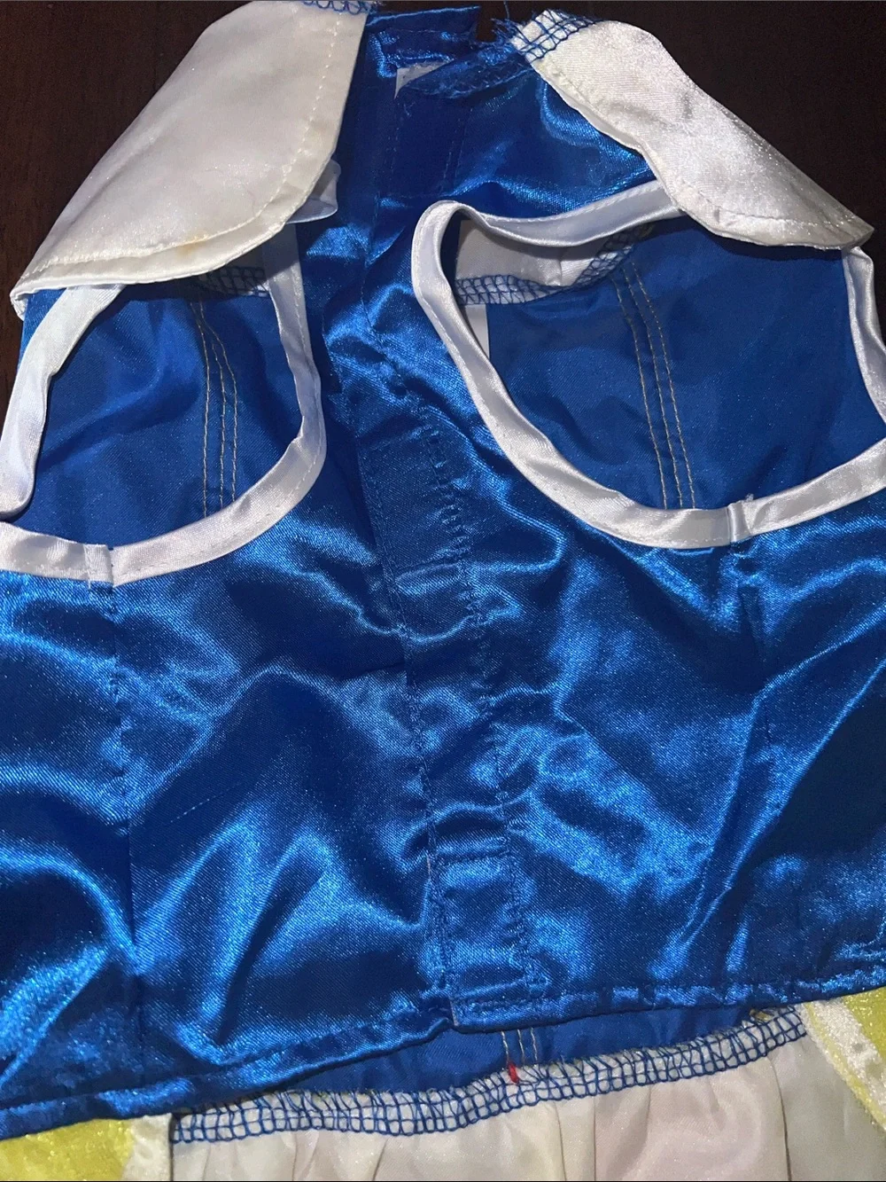 Blue, Yellow & Red Princess Dog Costume Dress - Pet Halloween Outfit